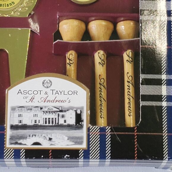 Ascot & Taylor Of St Andrews Divot Repair Tool New Tees Marker Gold Plated Set - Picture 9 of 13